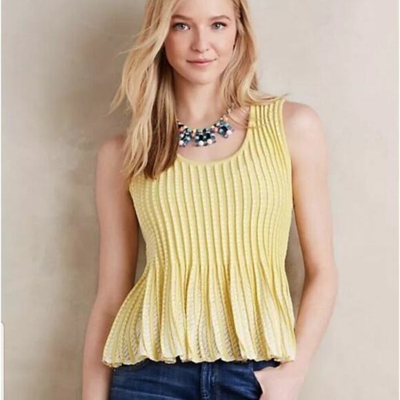 Anthropologie Moth Ostinato Peplum Top - Picture 1 of 5